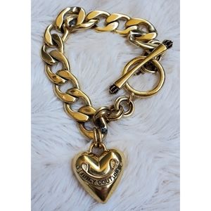 Juicy Couture gold chunky heart bracelet